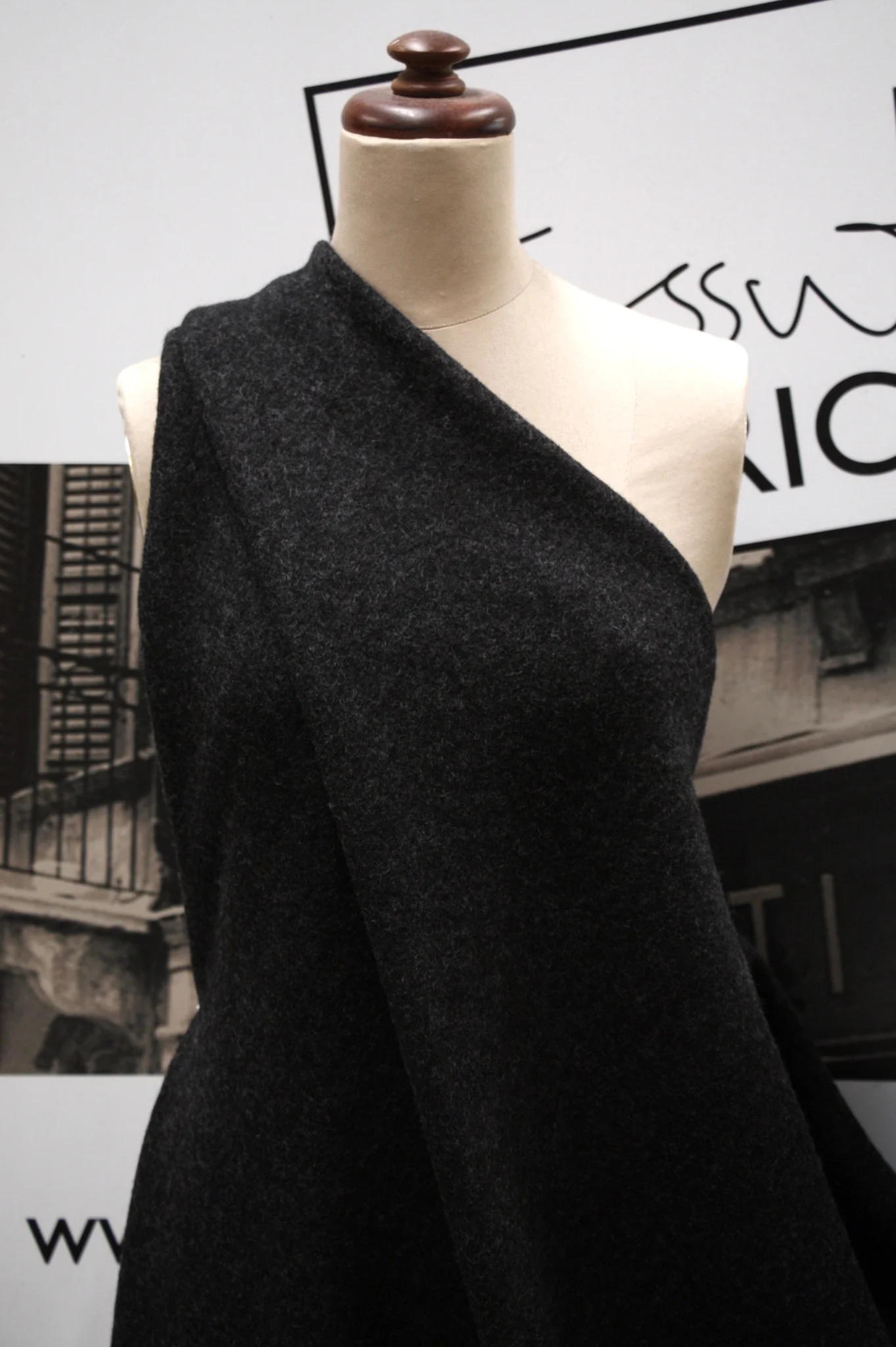 Charcoal Tepore Marle - Boiled Wool - Image 6