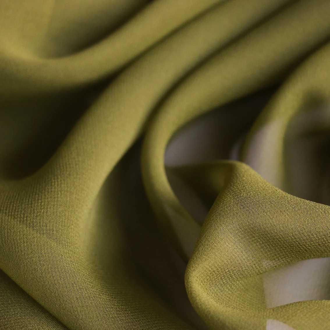 Chartreuse Silk Georgette - Image 2