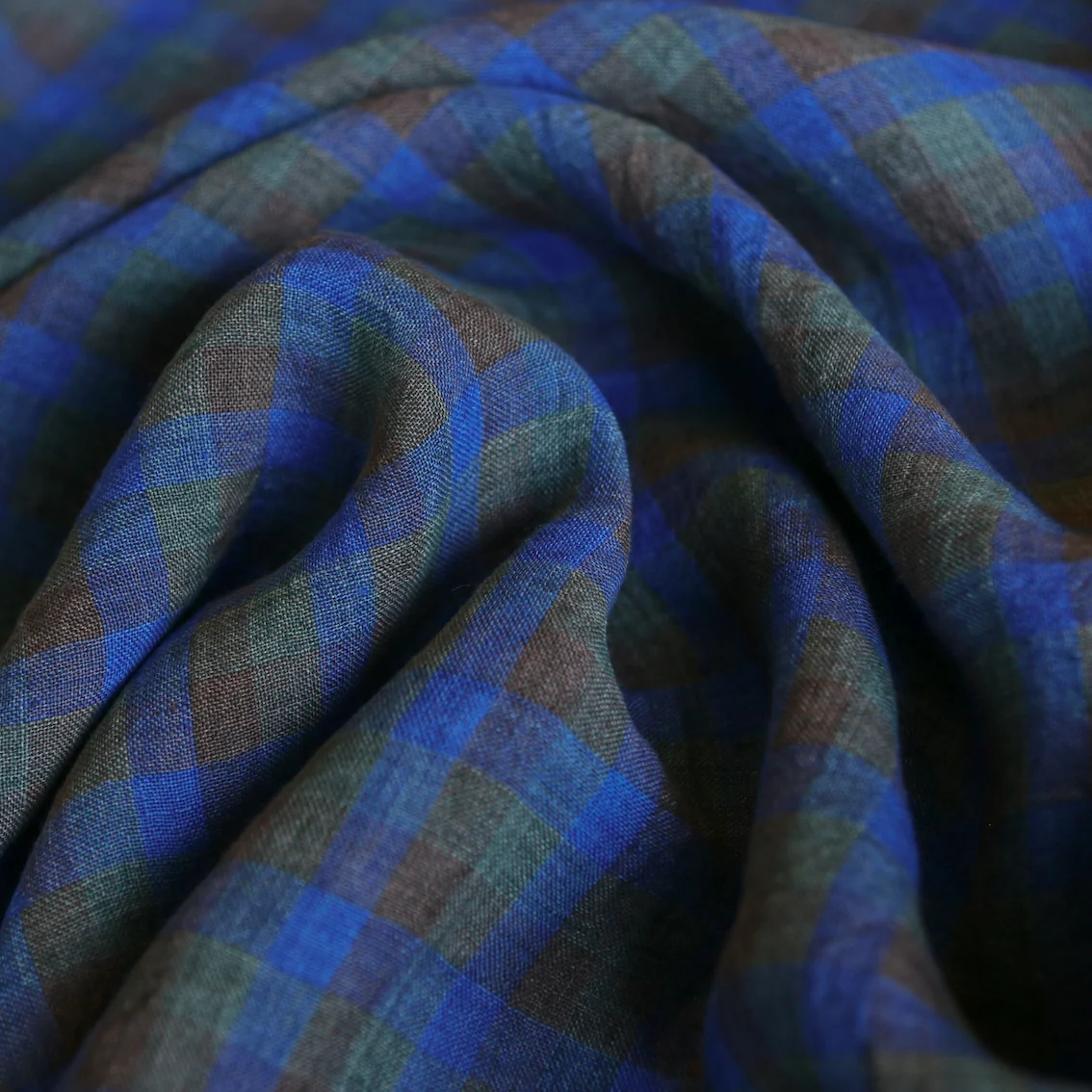 Checked Evie Washed Linen - Image 2