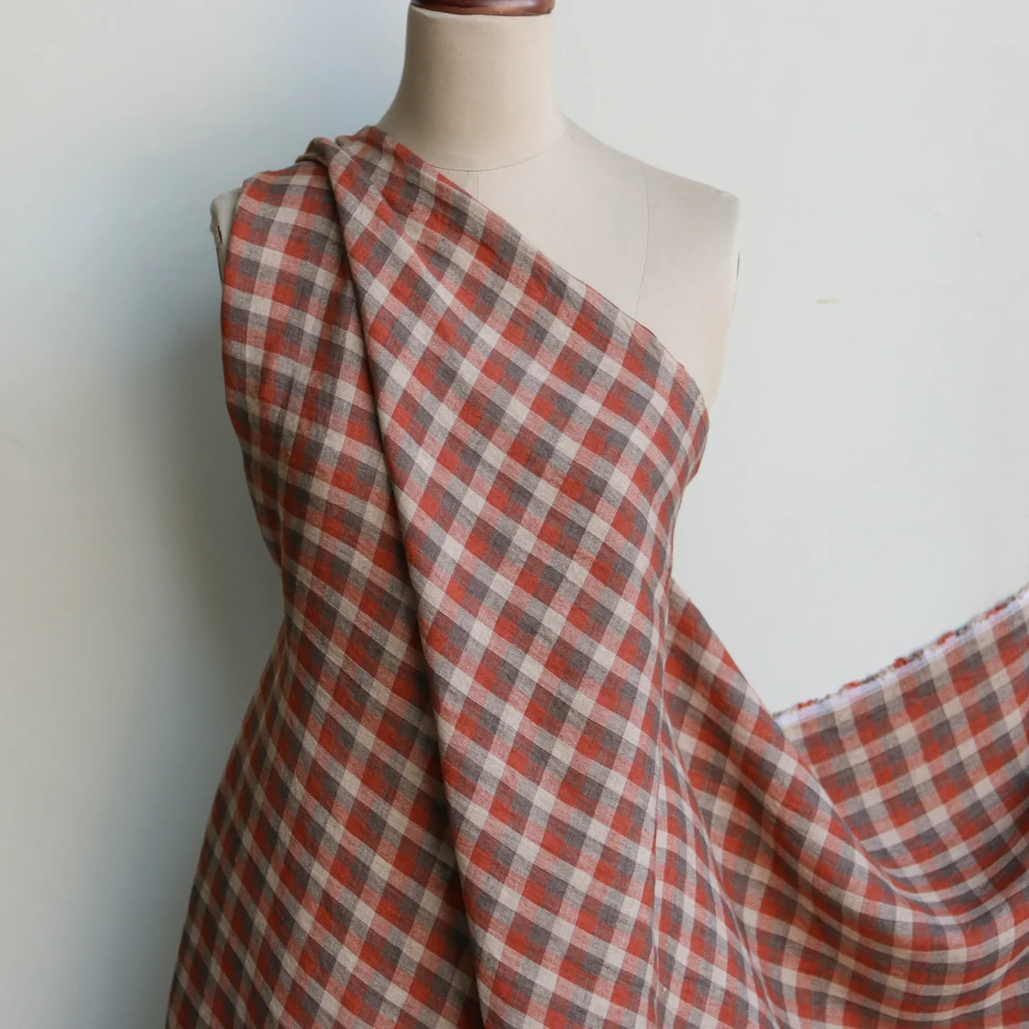 Checked Rosana Washed Linen - Image 4