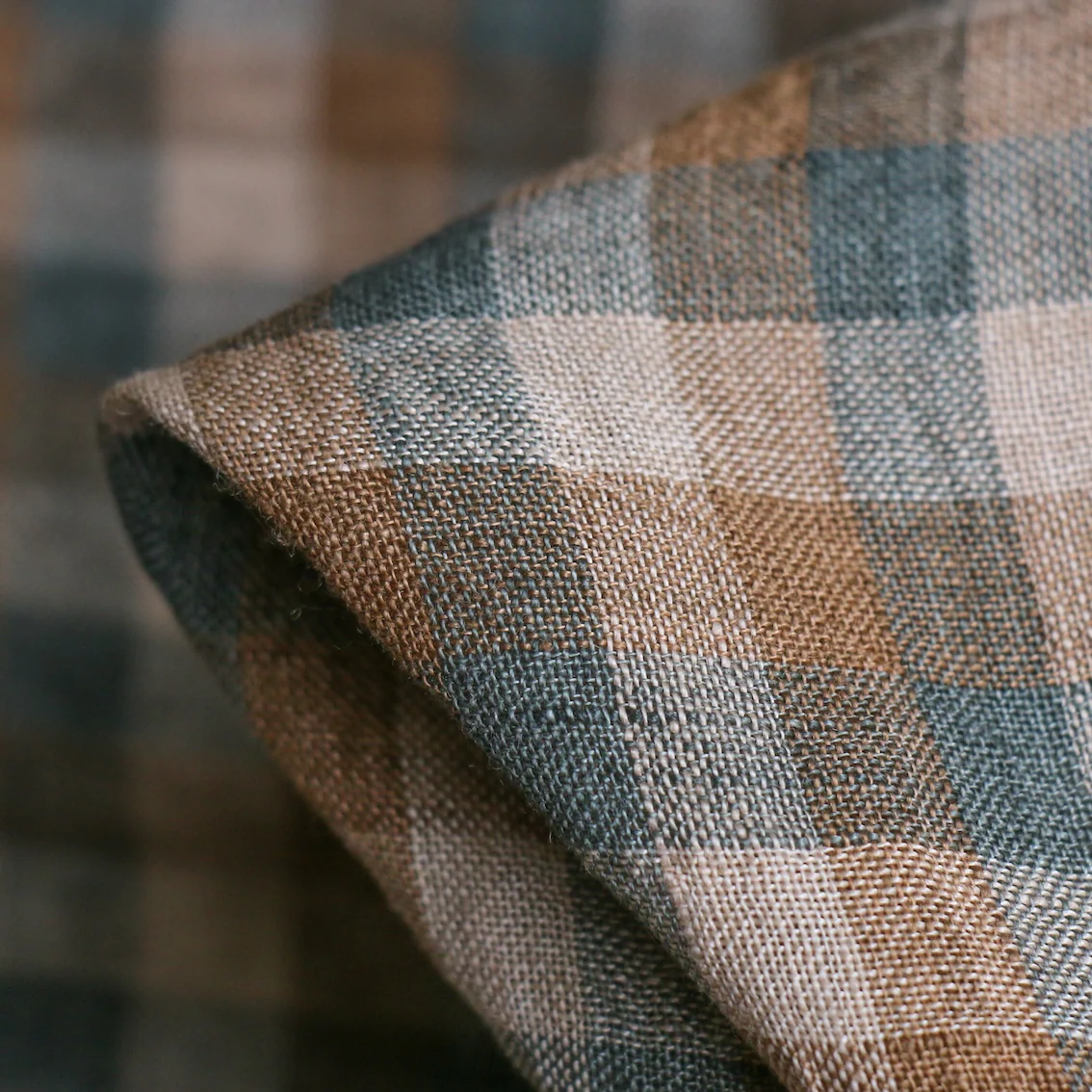 Checked Selena Washed Linen