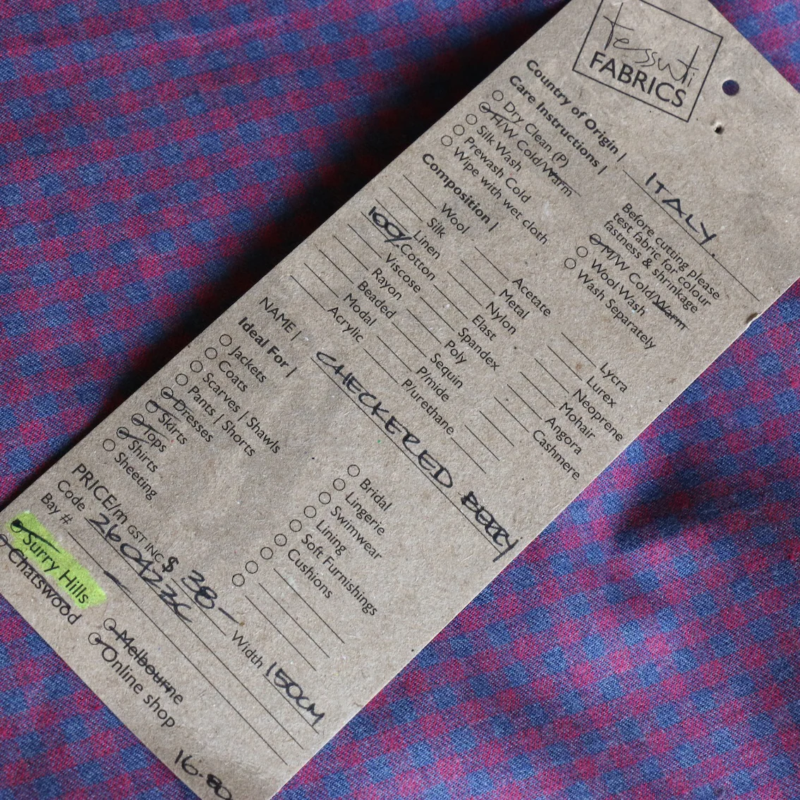 Checkered Berry Brushed Cotton - Image 4