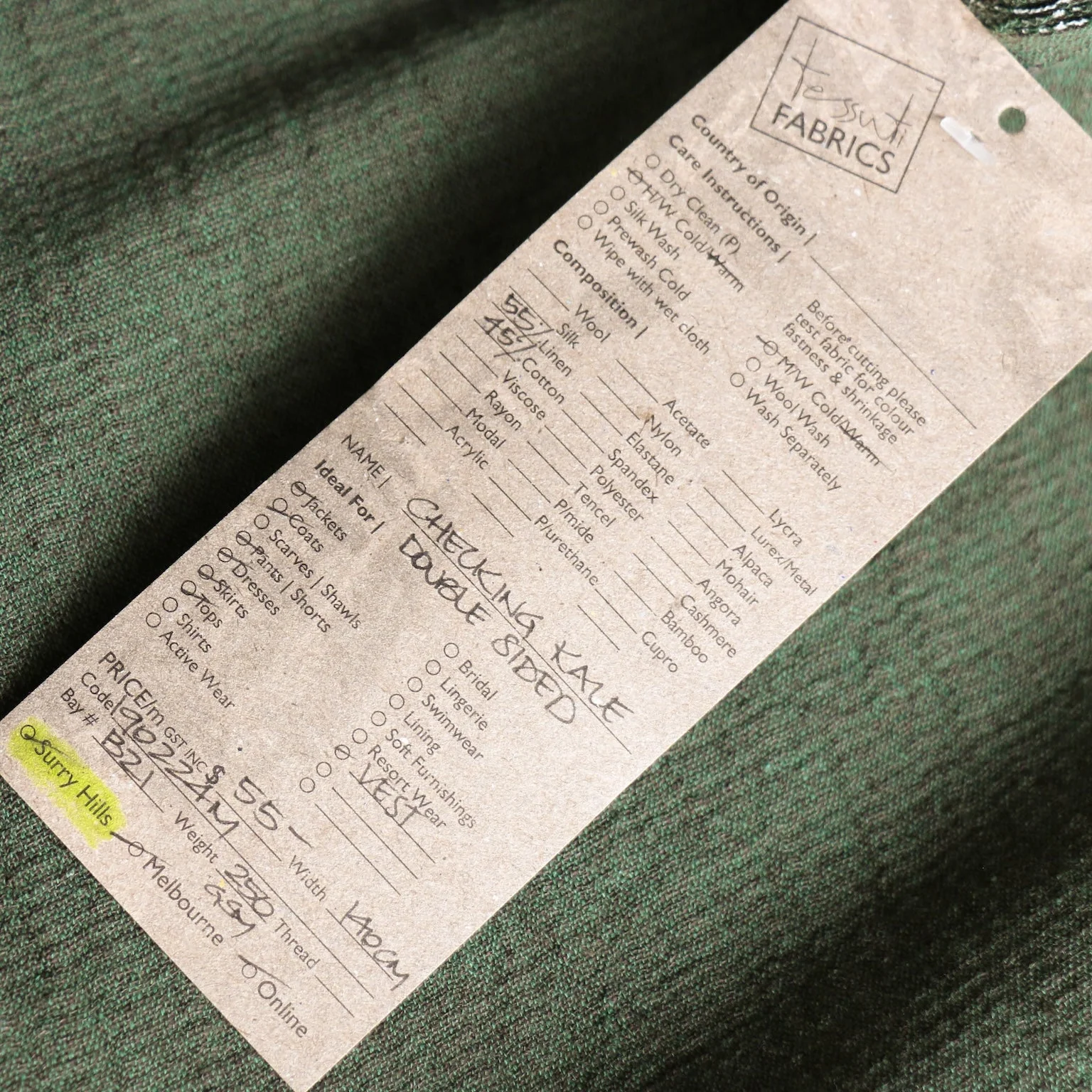 Checking Kale - Double Sided - Image 4