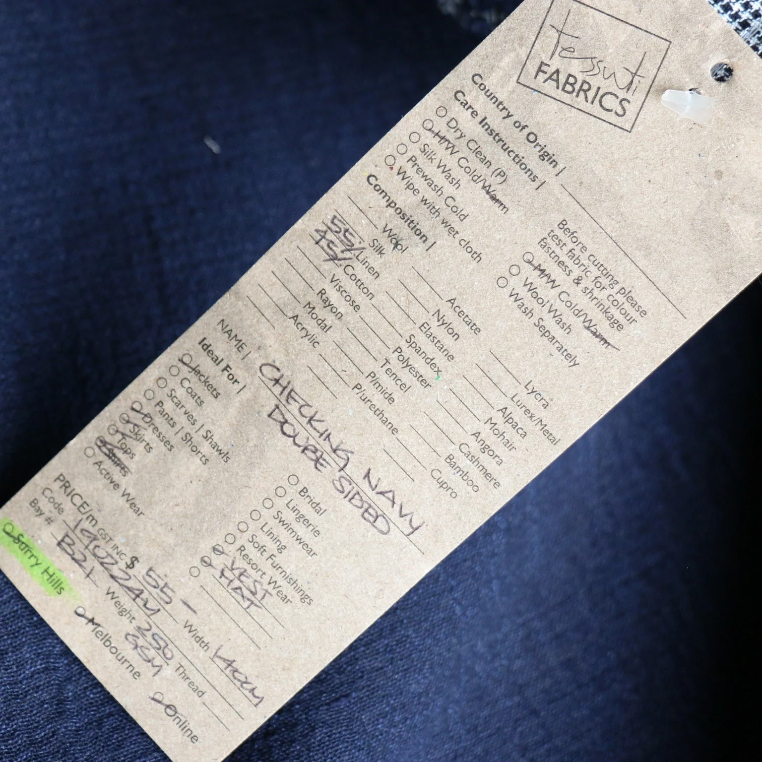 Checking Navy - Double Sided - Image 4