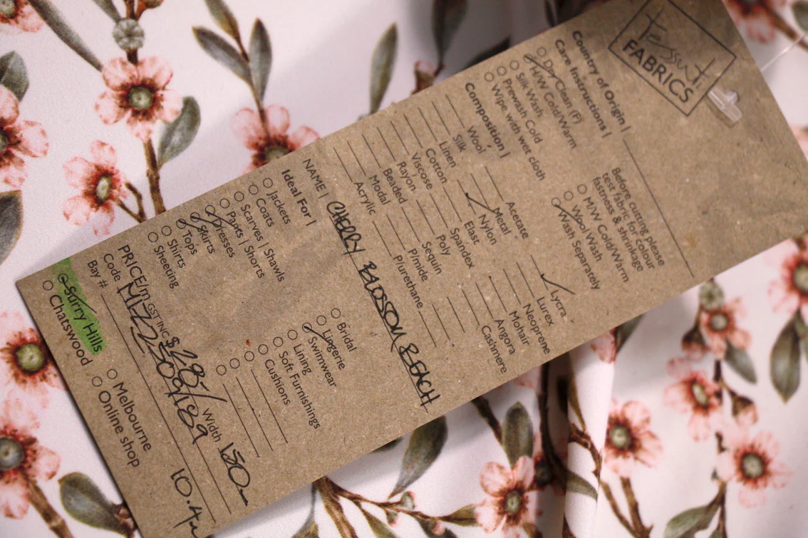 Cherry Blossom Beach - Swimwear Fabric - Image 3