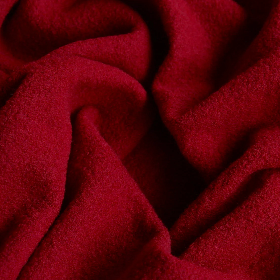 Cherry Red Boiled Wool - Image 2