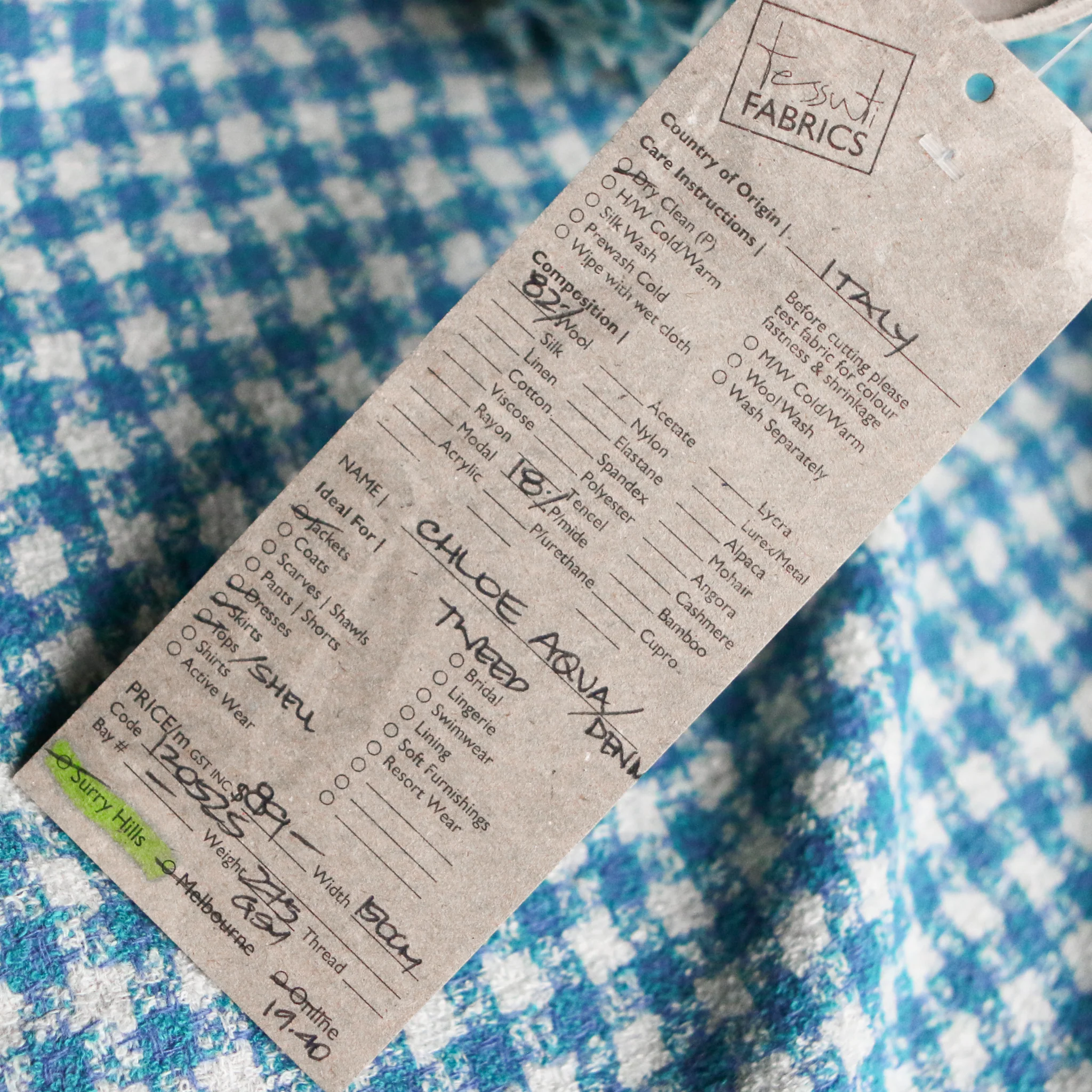 Chloe Aqua/Denim Tweed - Image 4