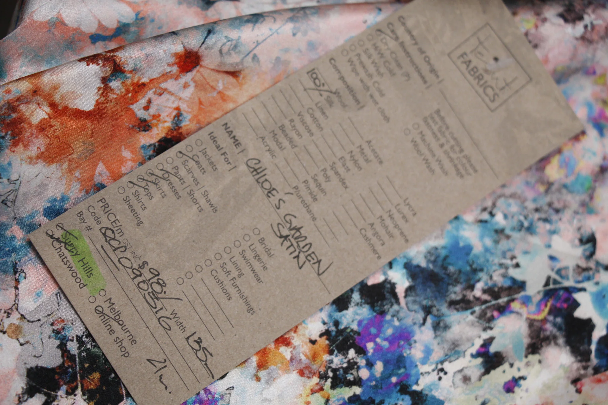 Chloe's Garden - Silk Satin - Image 4