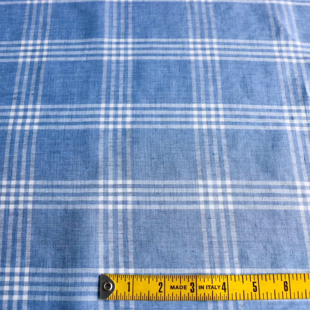 Cielo Check Linen - Image 3