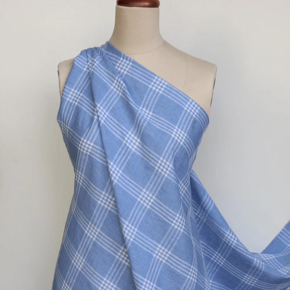 Cielo Check Linen - Image 5