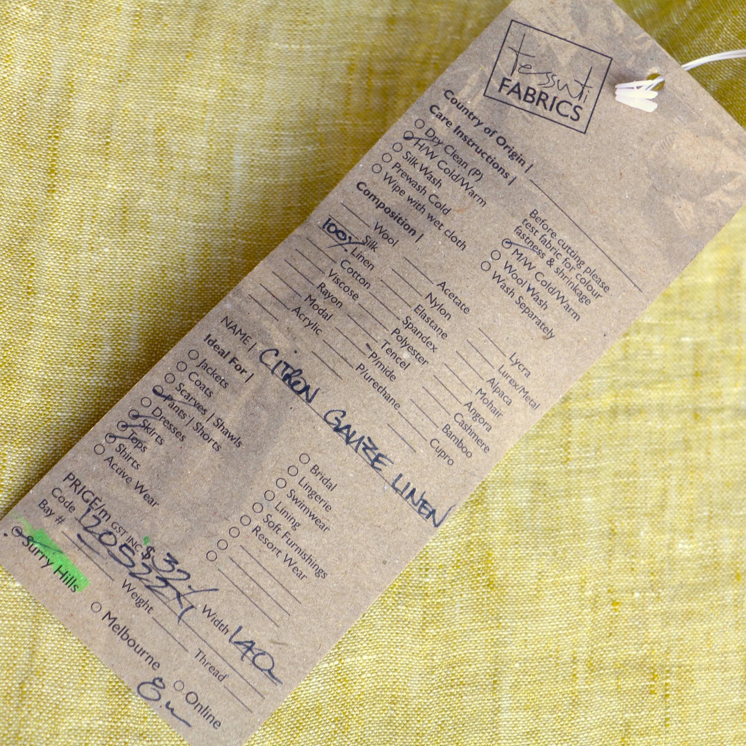 Citron Gauze Linen - Image 3