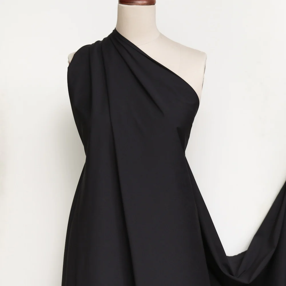 Citta Black Stretch Poplin - Image 4