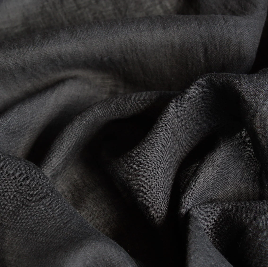 City Black Linen Gauze - Image 2