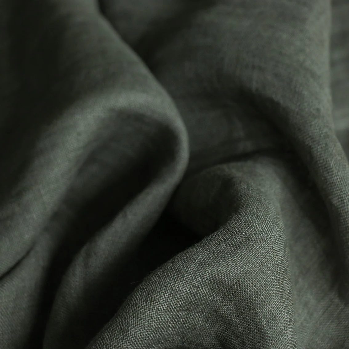 City Olive Linen Gauze - Image 2