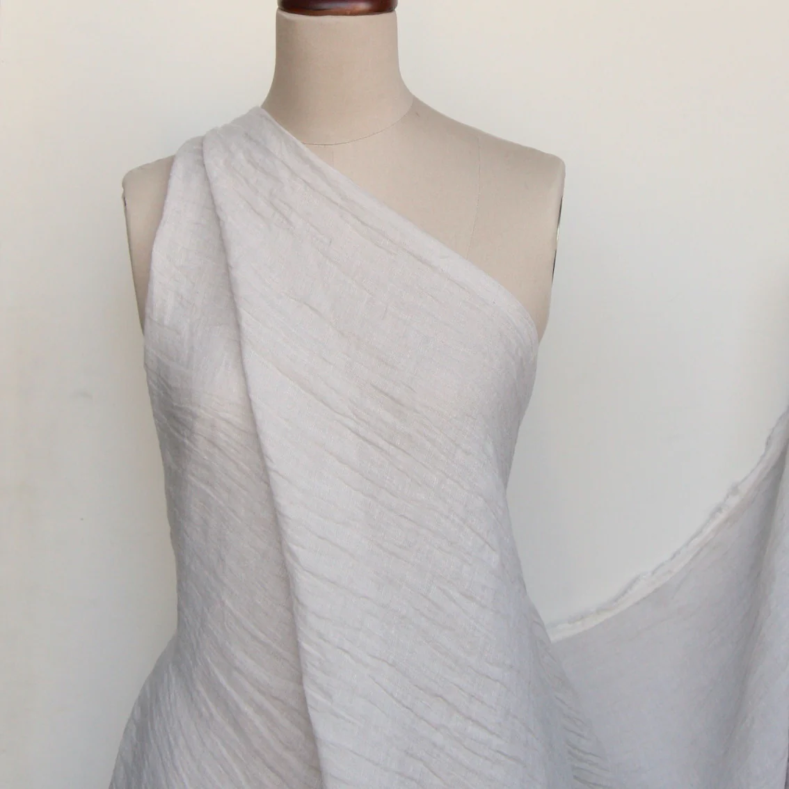 City Putty Washed Linen Gauze - Image 4