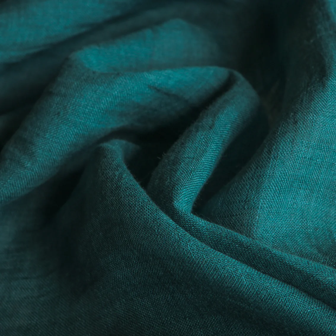 City Teal Linen Gauze - Image 2