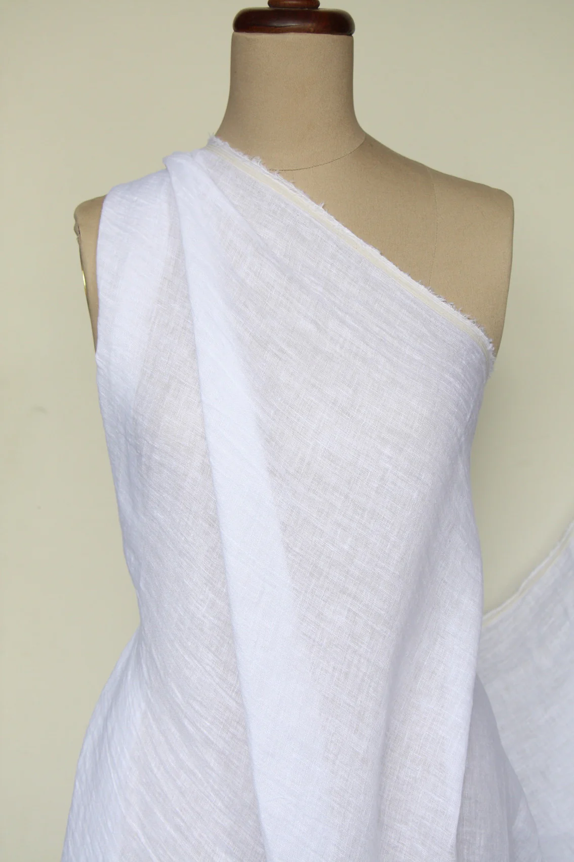 City White Washed Linen Gauze - Image 2
