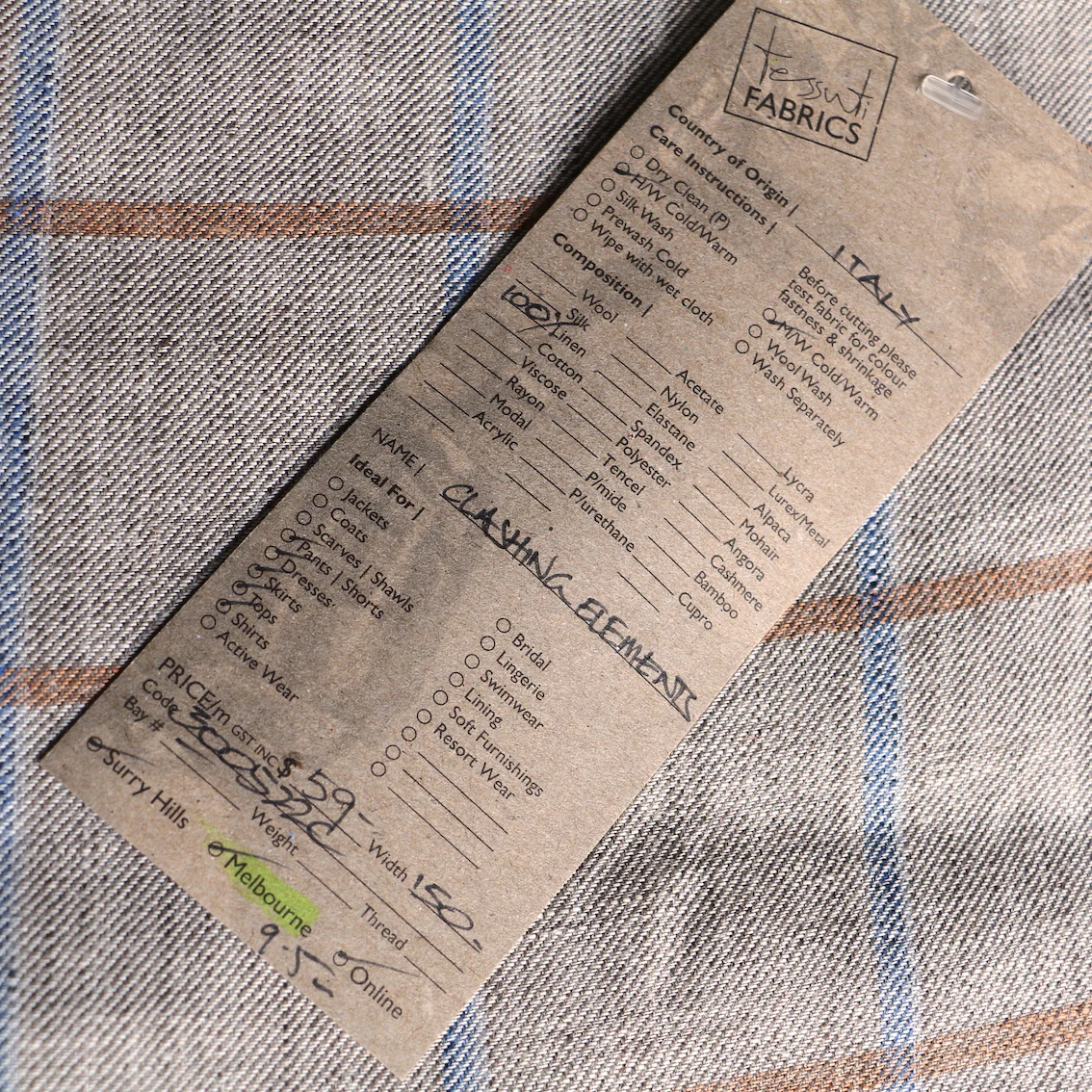 Clashing Elements Linen Check - Image 4