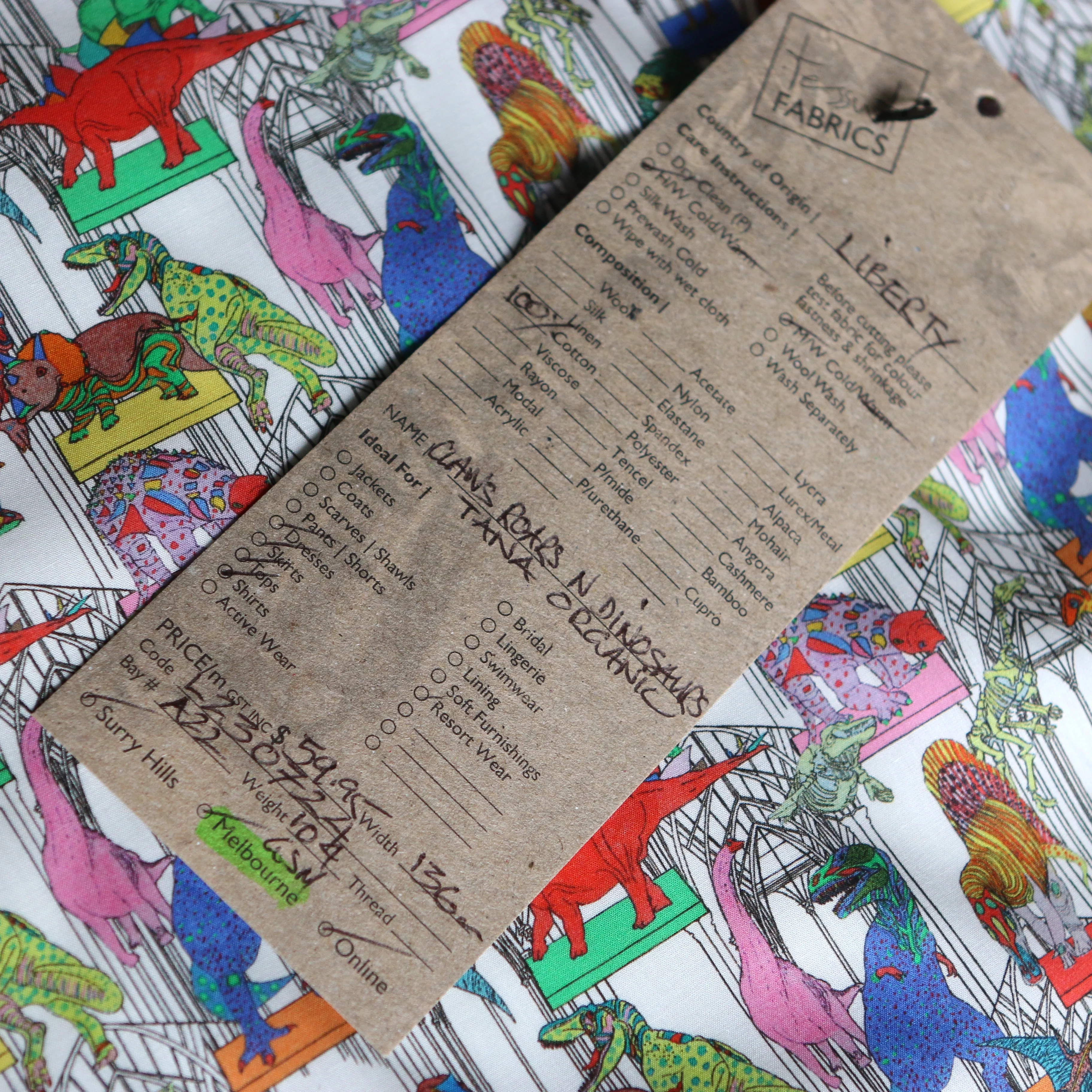 Claws Roars N' Dinosaurs - Liberty (Organic) Tana Lawn⢠- Image 4