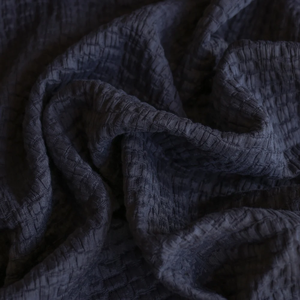 Cloque Grid Brocade Midnight - Image 2