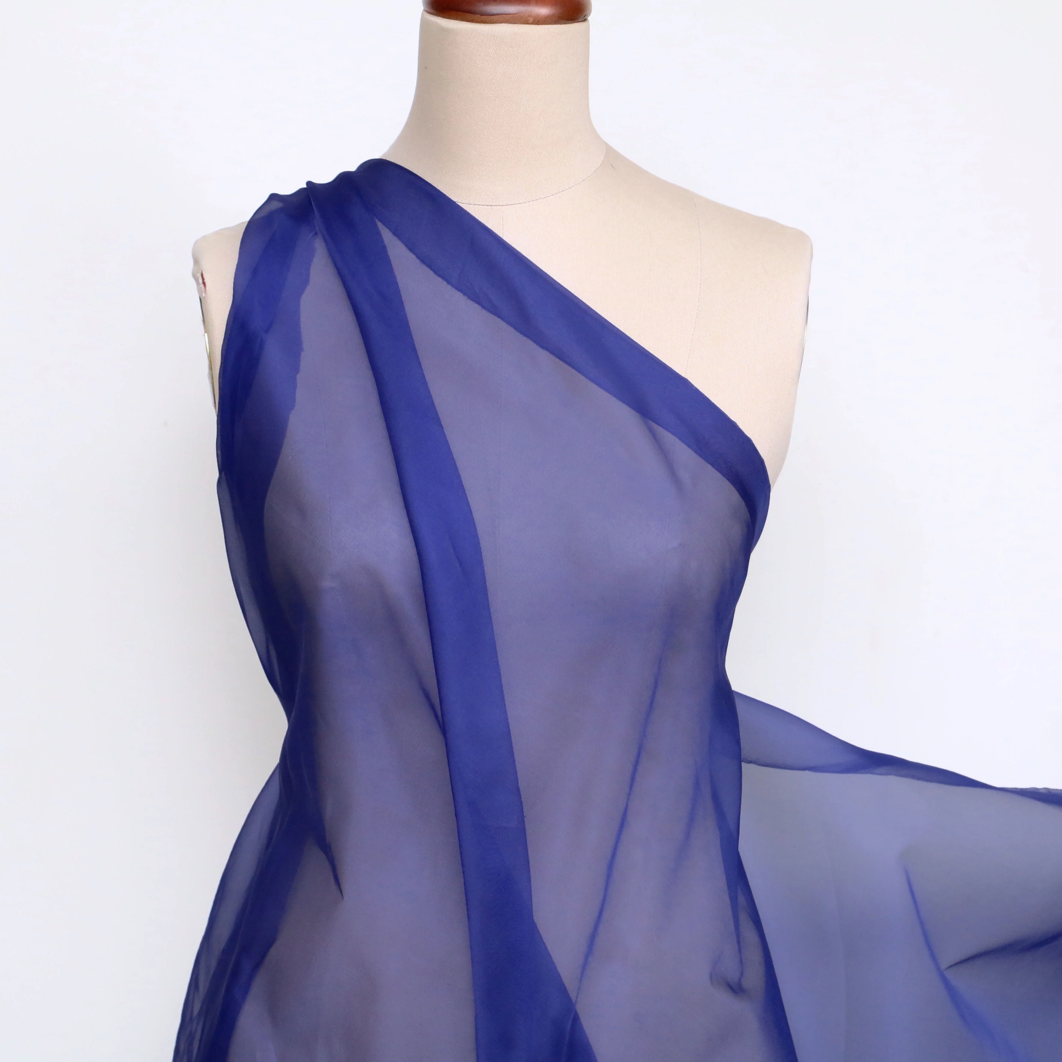 Cobalt Silk Organza - Image 3