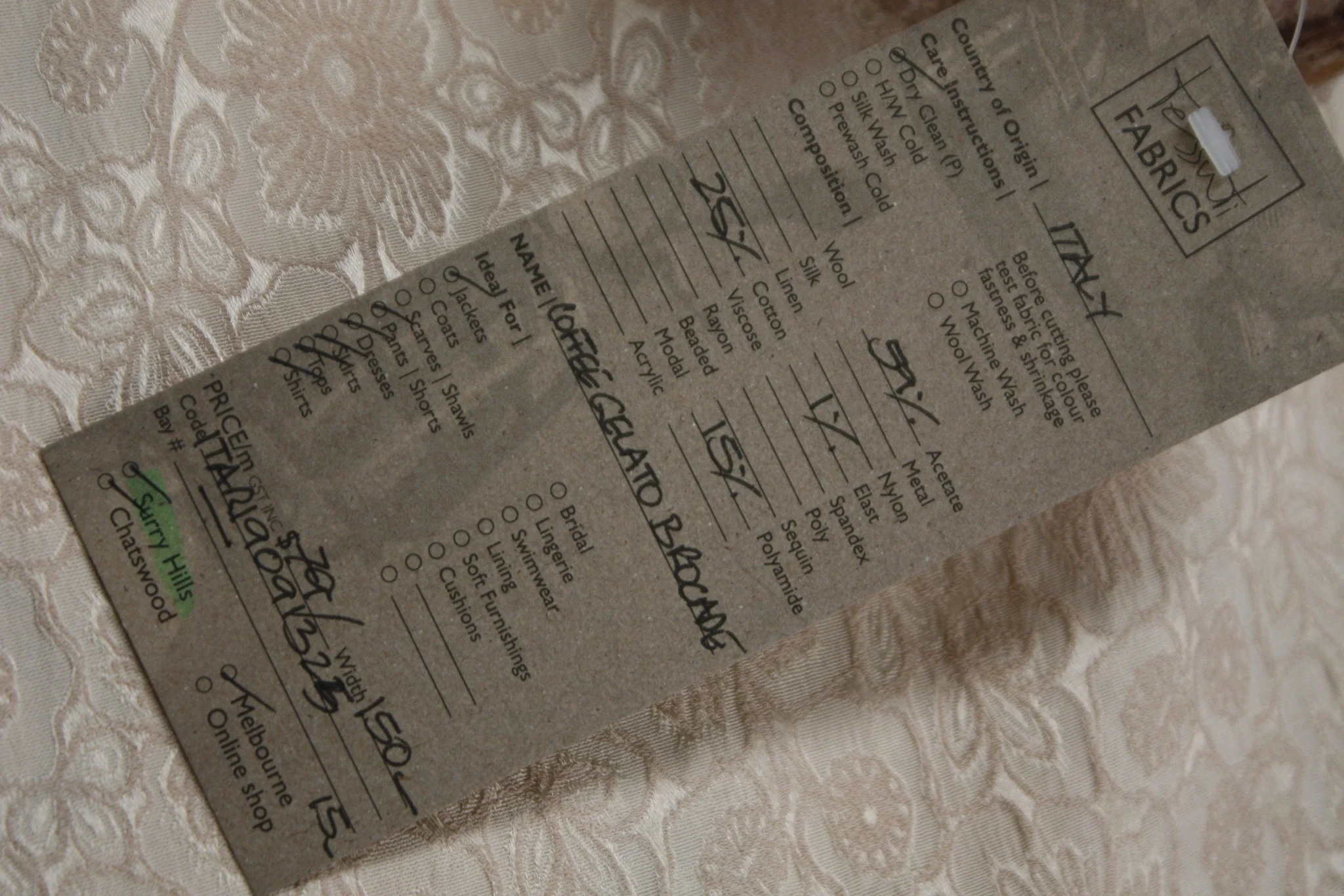 Coffee Gelato Brocade - Image 6