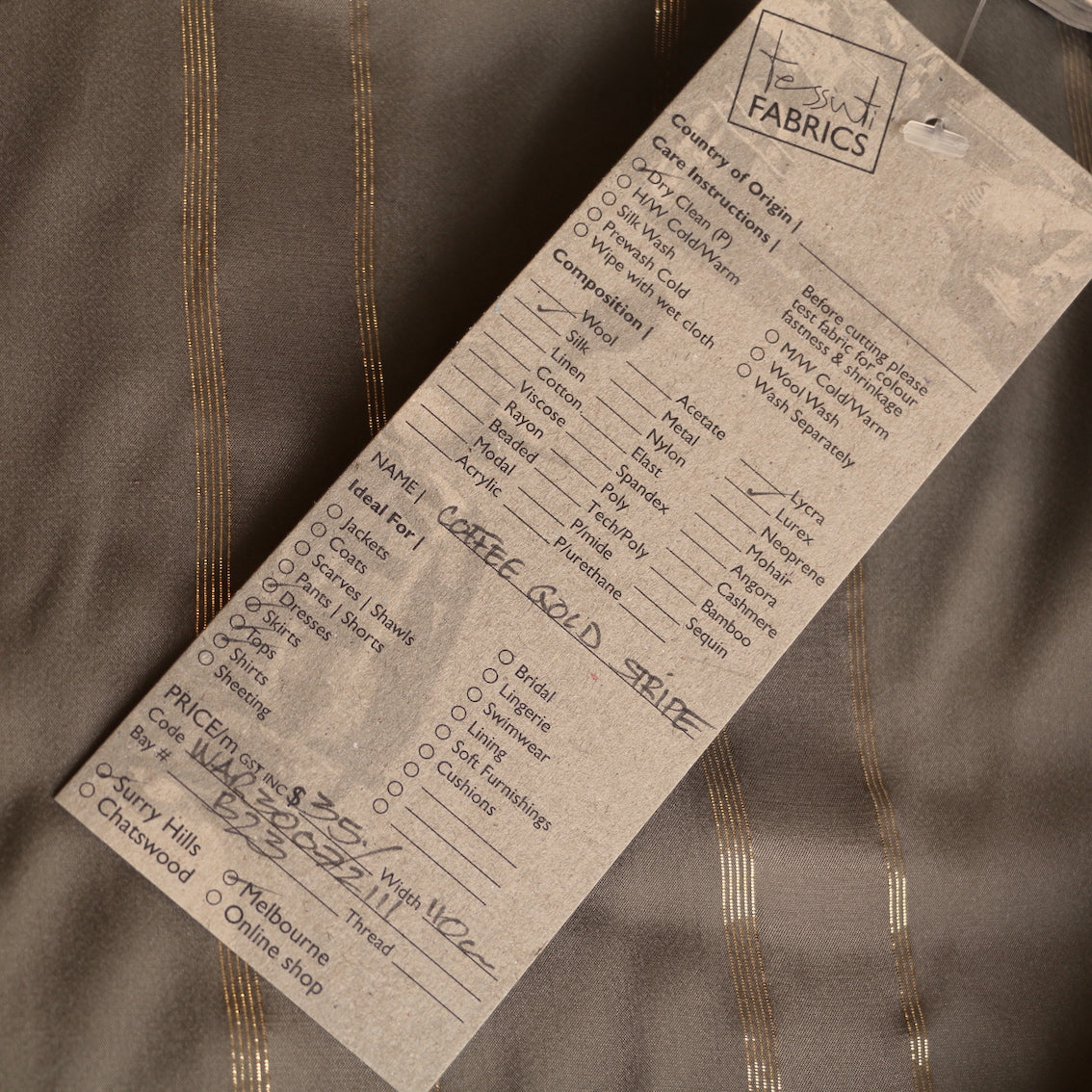 Coffee Gold Stripe - Image 4