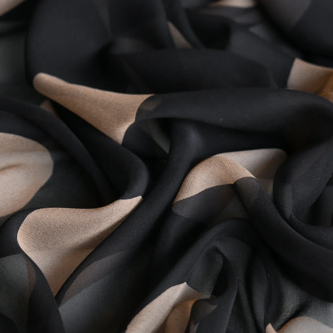 Coffee Rounds Silk Georgette - Image 3