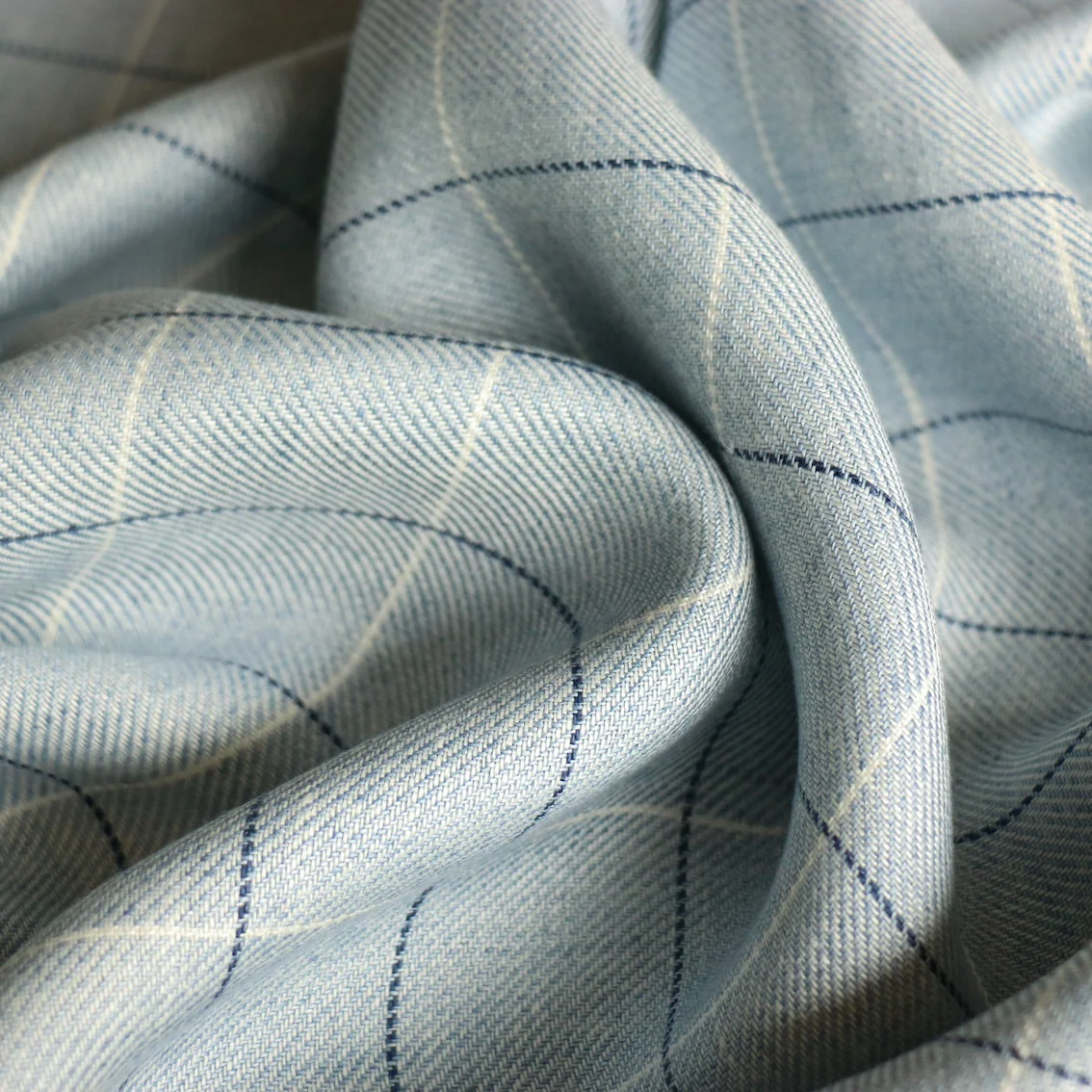 Como Sky Check Linen - Image 2