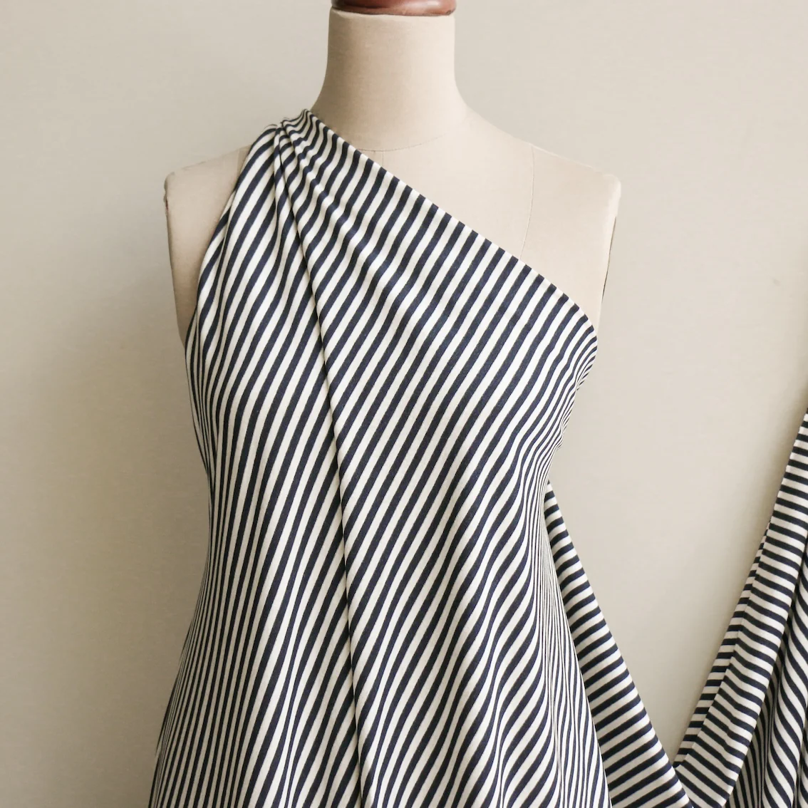 Como Stripe Oatmeal/Navy Stripe Jersey - Image 5