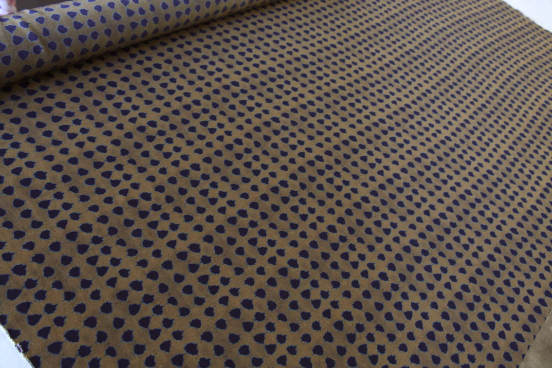 Copper Ink Spot Silk Crepe De Chine - Image 3