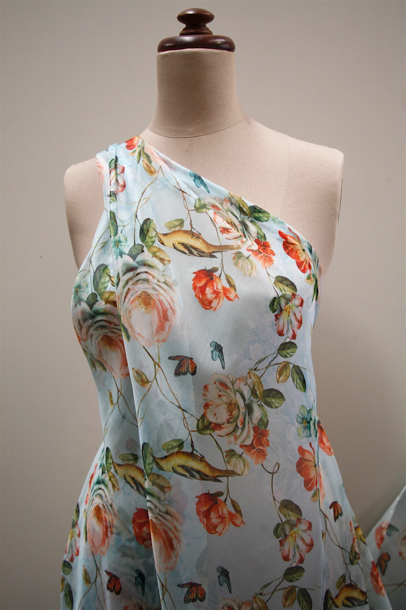 Blue Wonderland Silk/Cotton Voile - Image 4