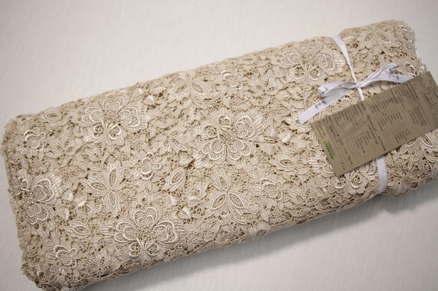 Champagne Giselle Guipure Lace