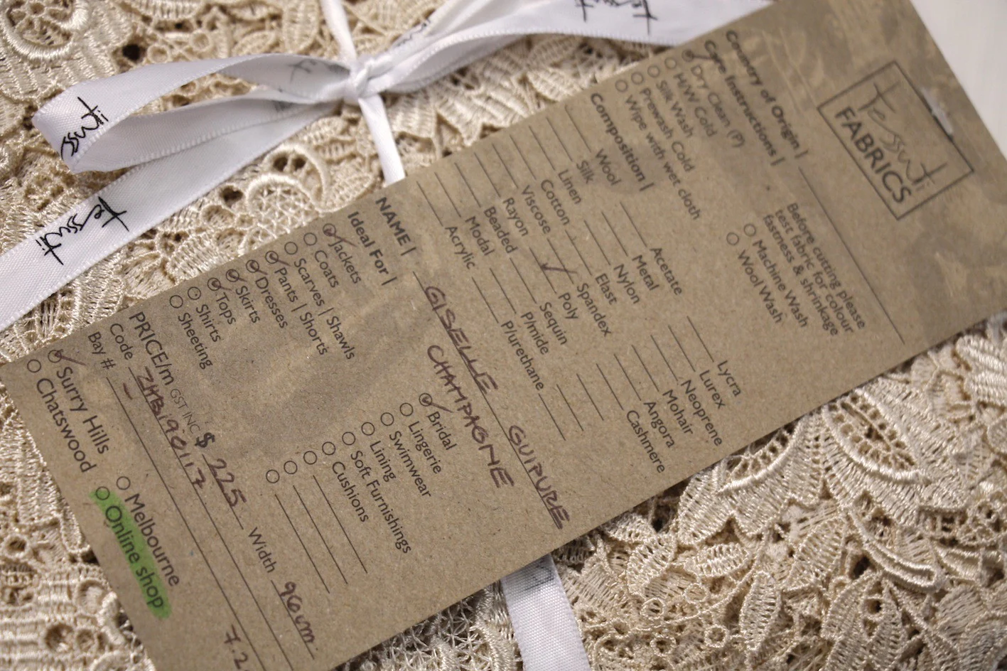 Champagne Giselle Guipure Lace - Image 4