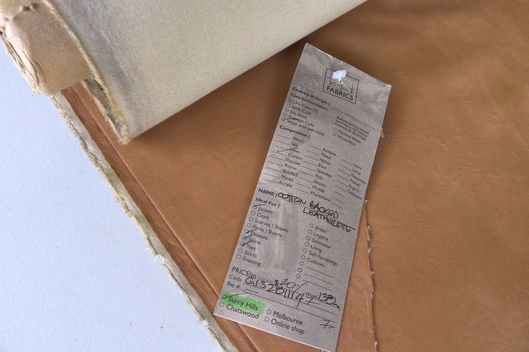 Cotton Backed Leatherette - Image 5