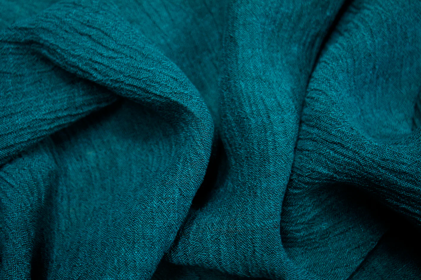 Emerald Crinkle Linen - Image 2
