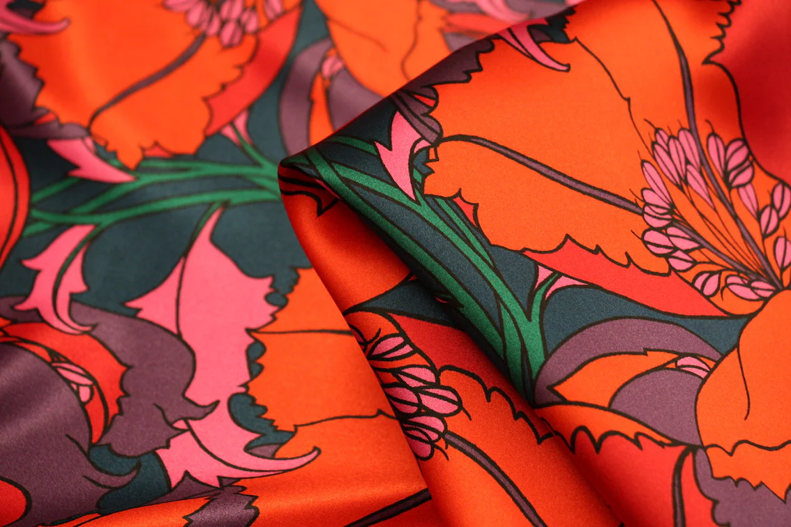 Eustacia Melon - Liberty Silk Satin
