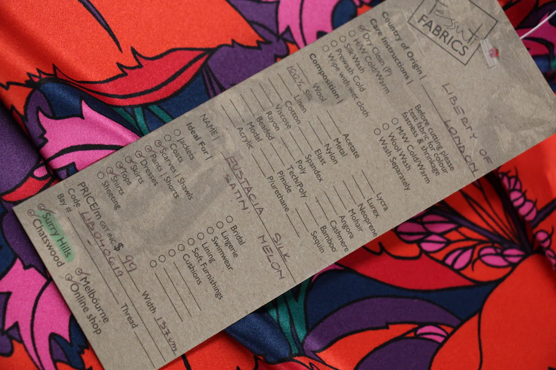Eustacia Melon - Liberty Silk Satin - Image 4