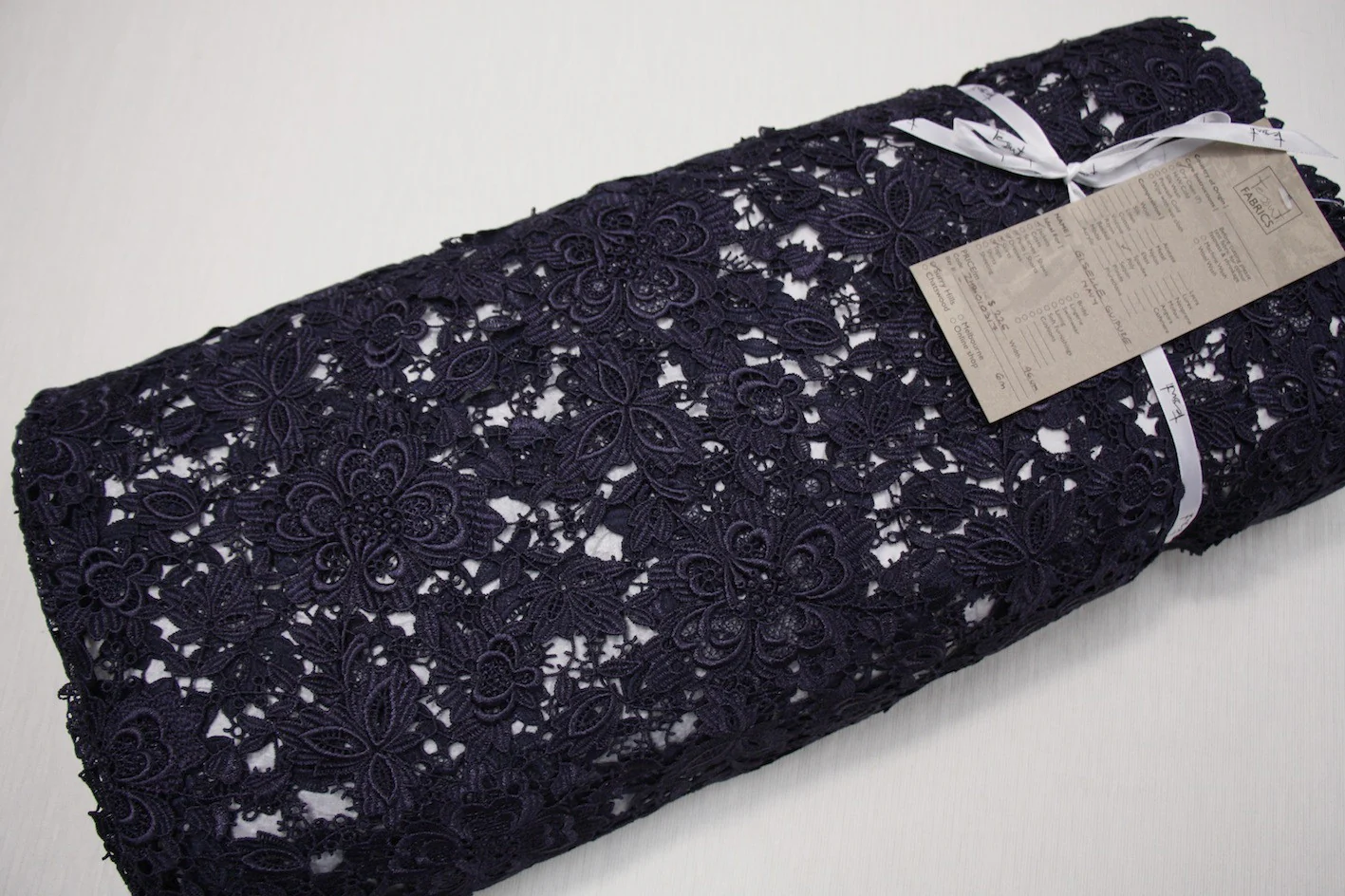 Navy Giselle Guipure Lace