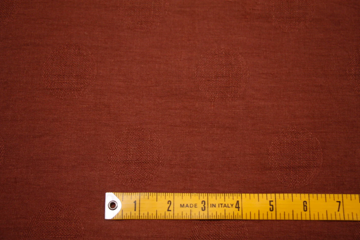 Rust Ring Around Jacquard Linen - Image 2