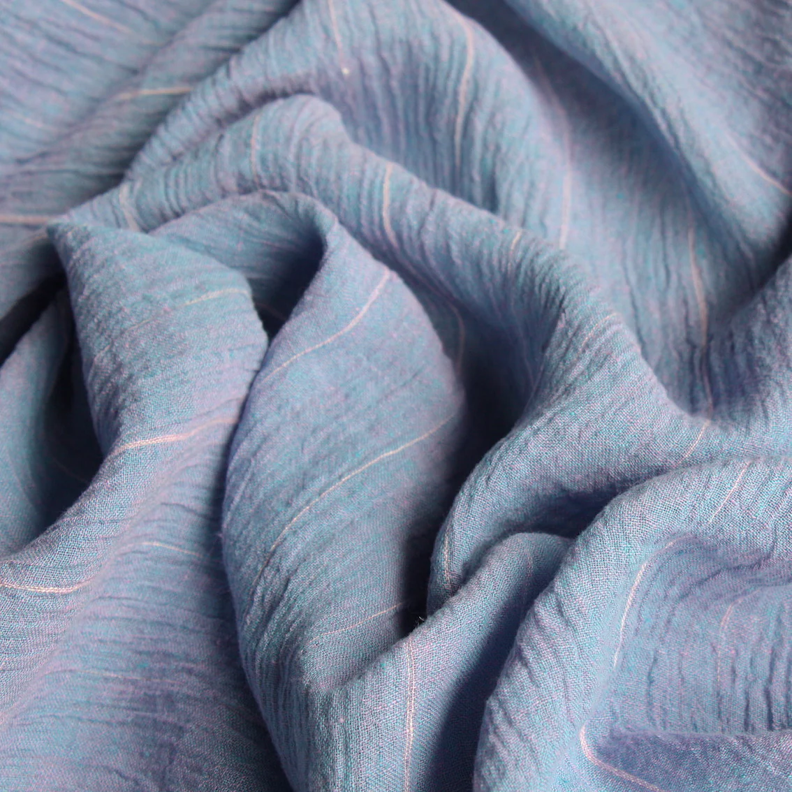 Symi Sky Crinkle Linen - Image 2