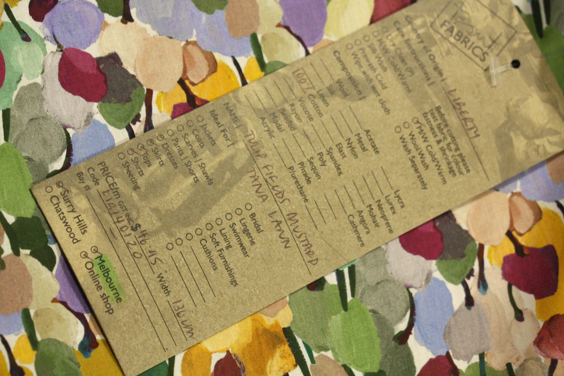 Tulip Fields Mustard - Liberty Tana Lawn - Image 3