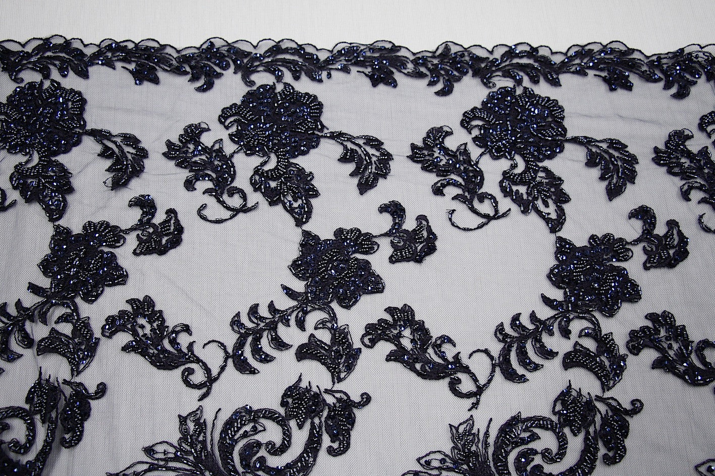 Valerie Navy Embellished Tulle - Image 2
