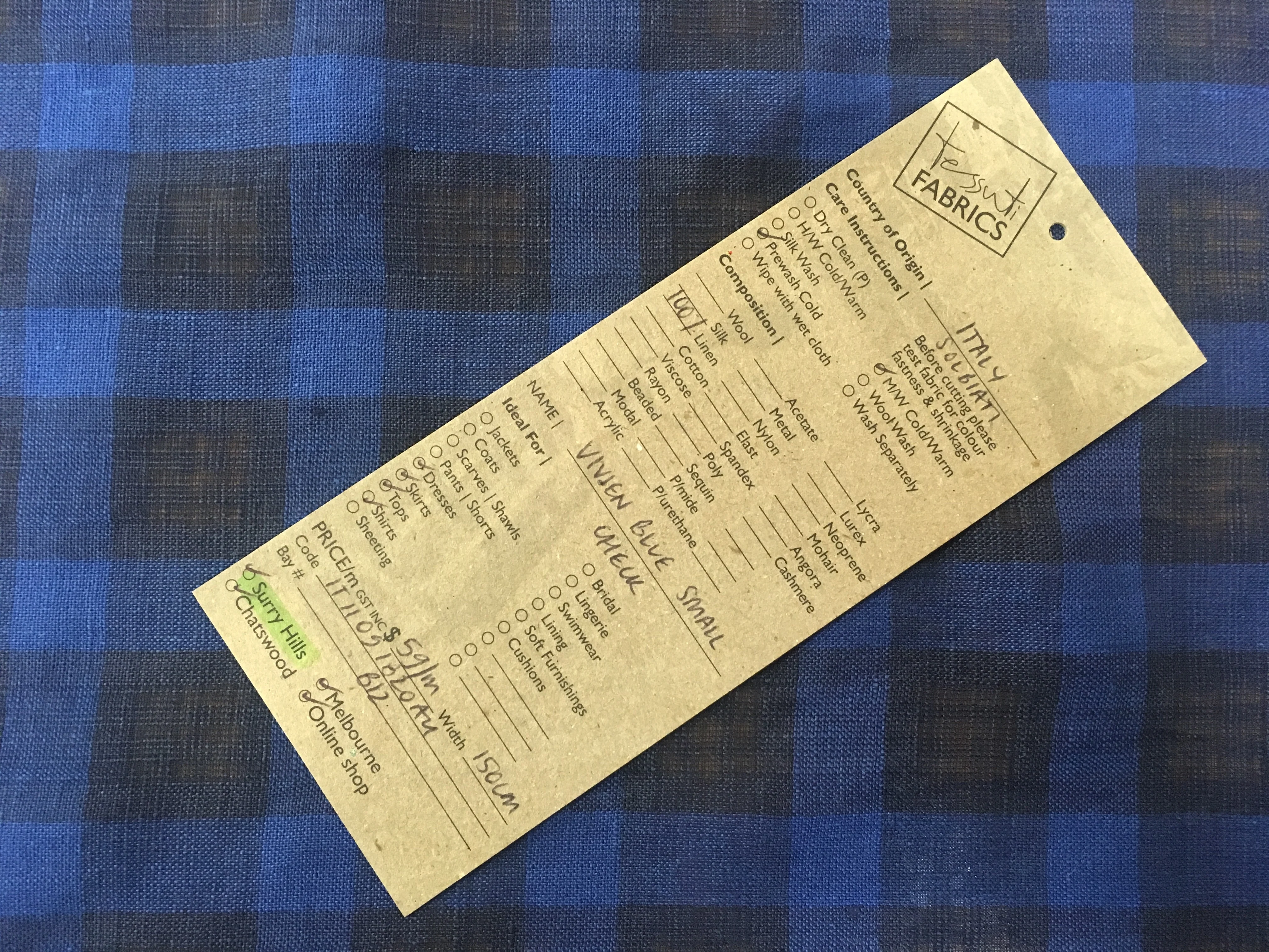 Vivien Blue Small Check - Image 8