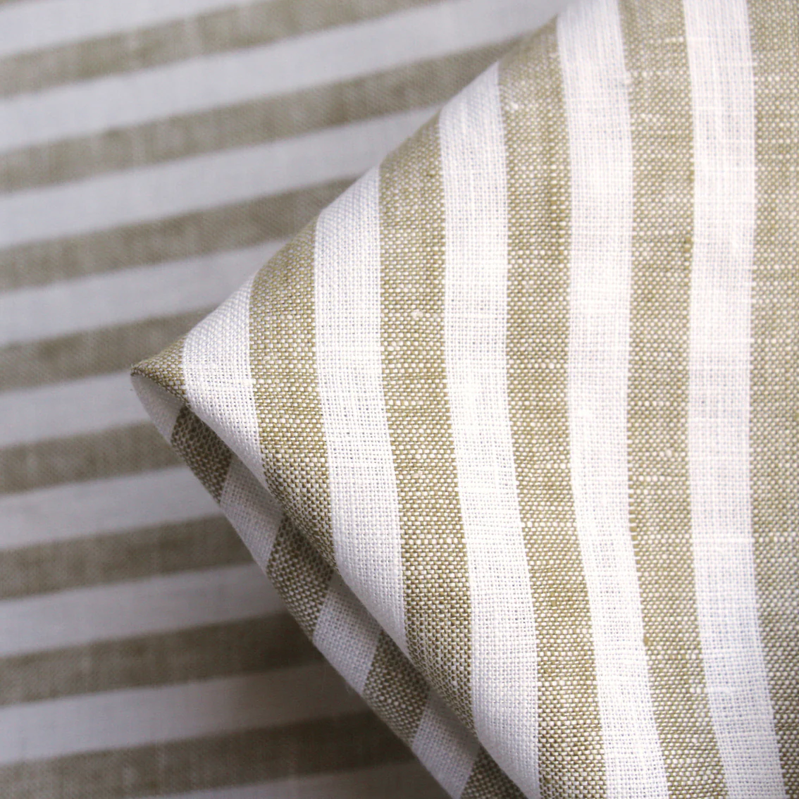 Vogue Stripe Sage Linen
