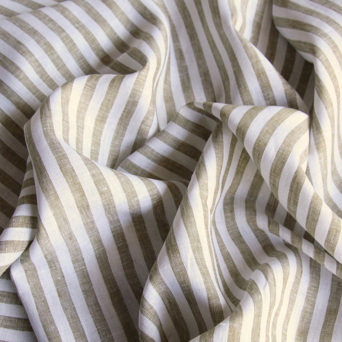 Vogue Stripe Sage Linen - Image 2