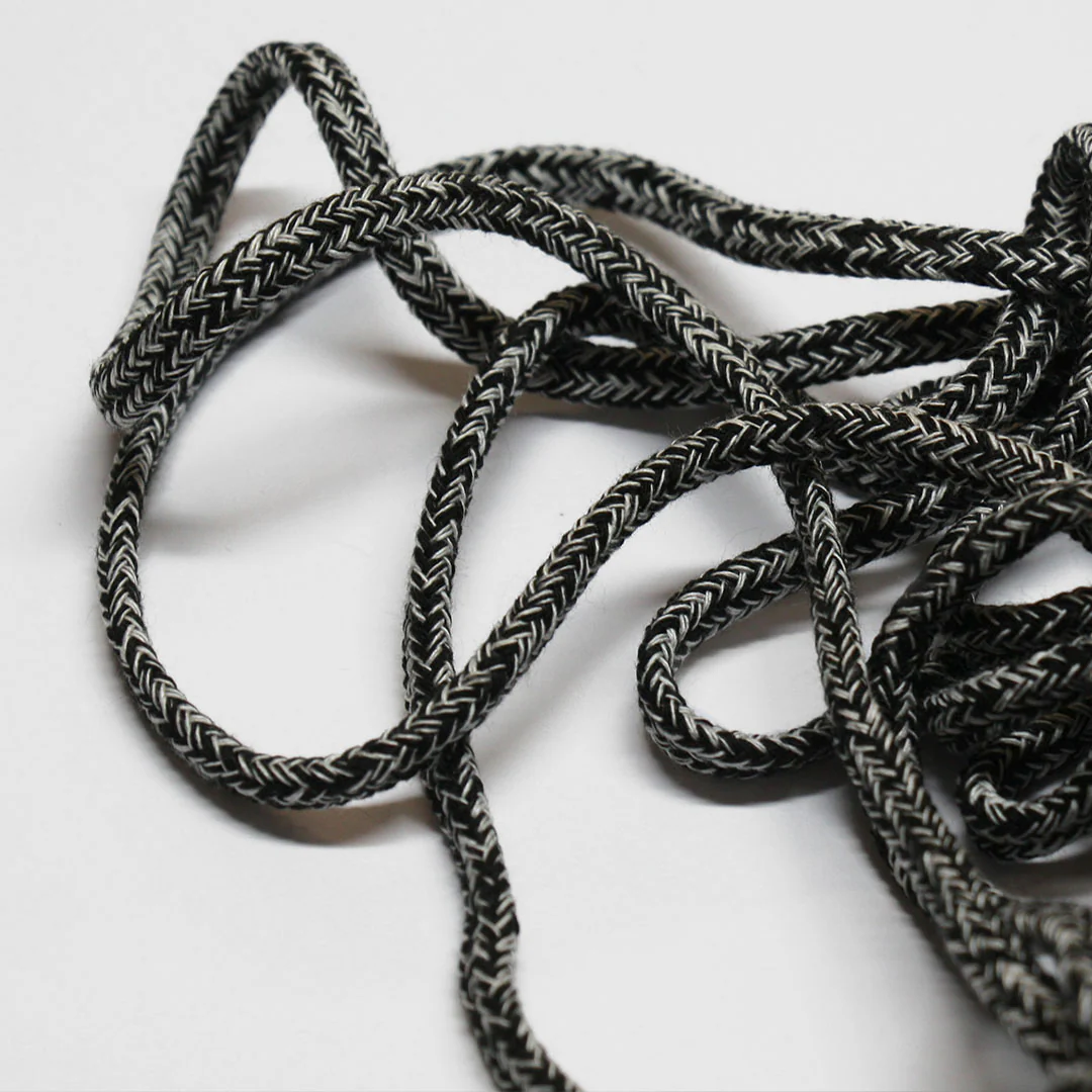 Cord - Black/White - 7.5mm - Image 3