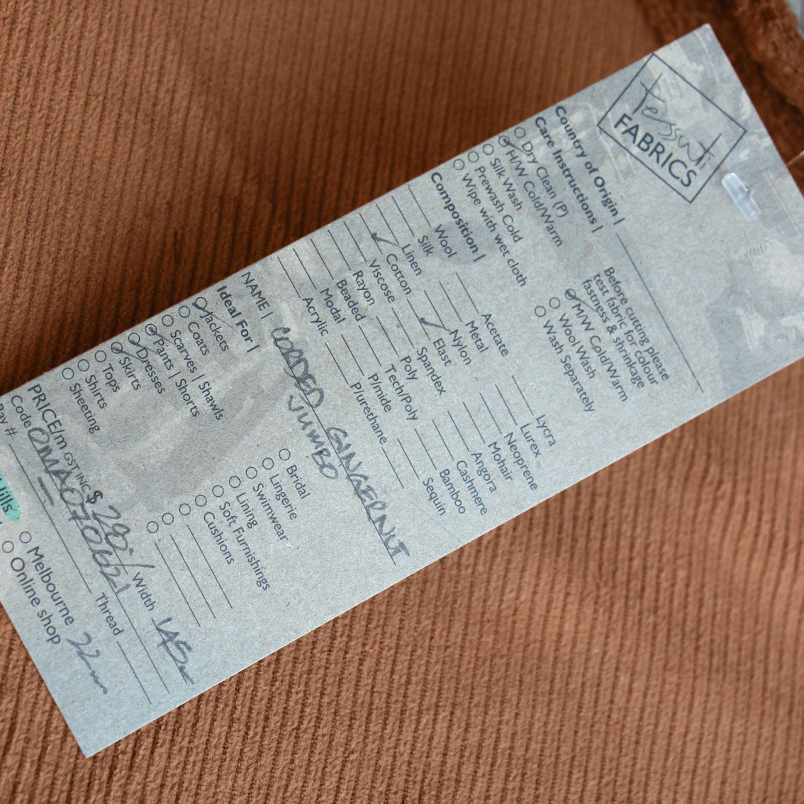 Corded Gingernut Jumbo - Image 3