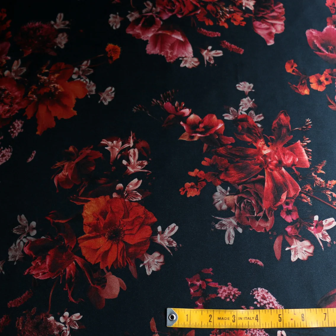 Cordelia Navy Silk Satin - Image 3