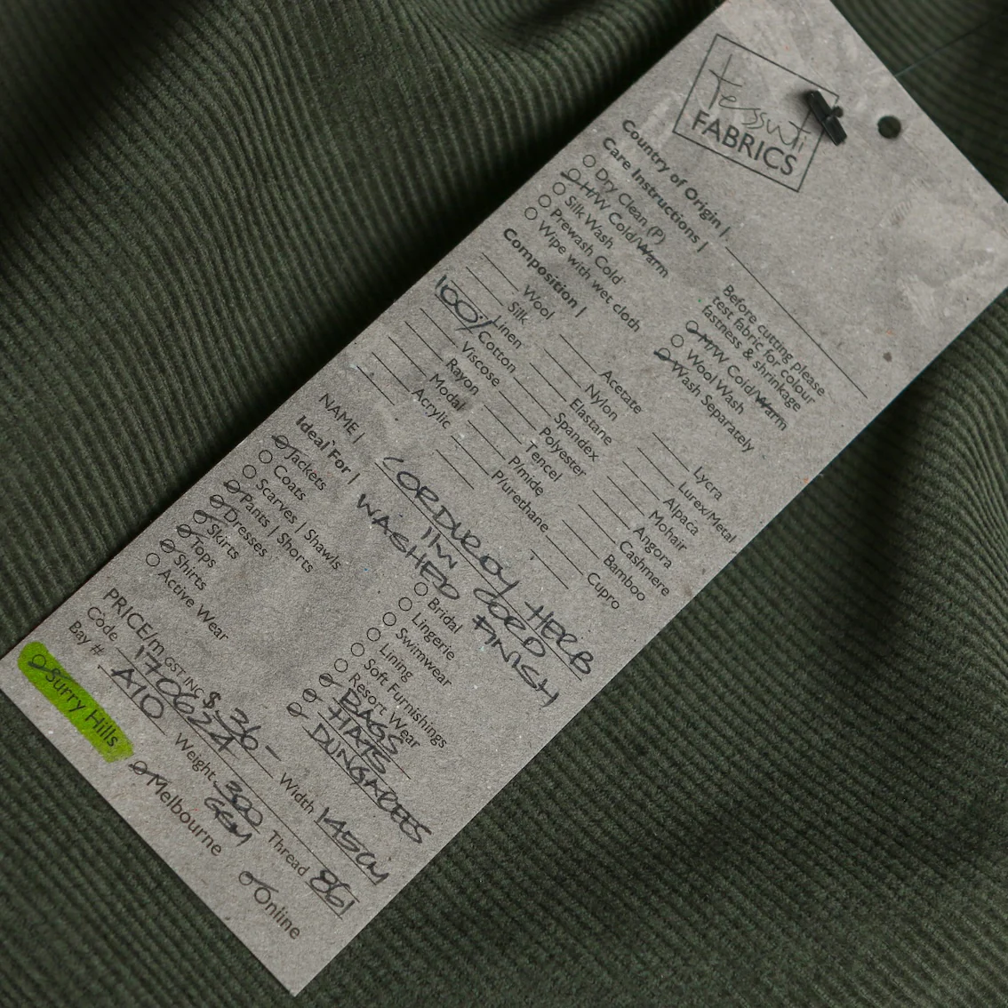 Corduroy Herb - 11 Wale - Image 3
